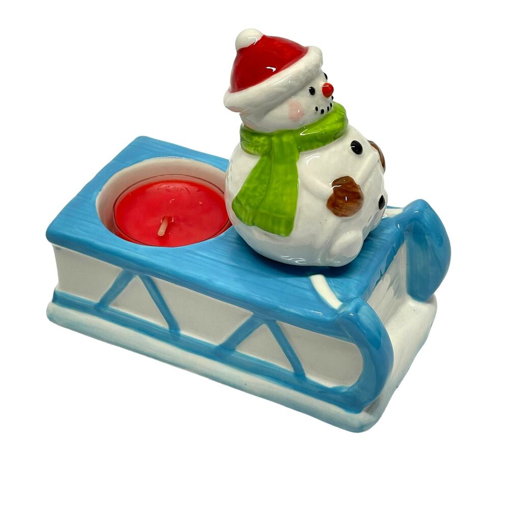 Yankee Candle Snowman Sled Votive Holder Winter